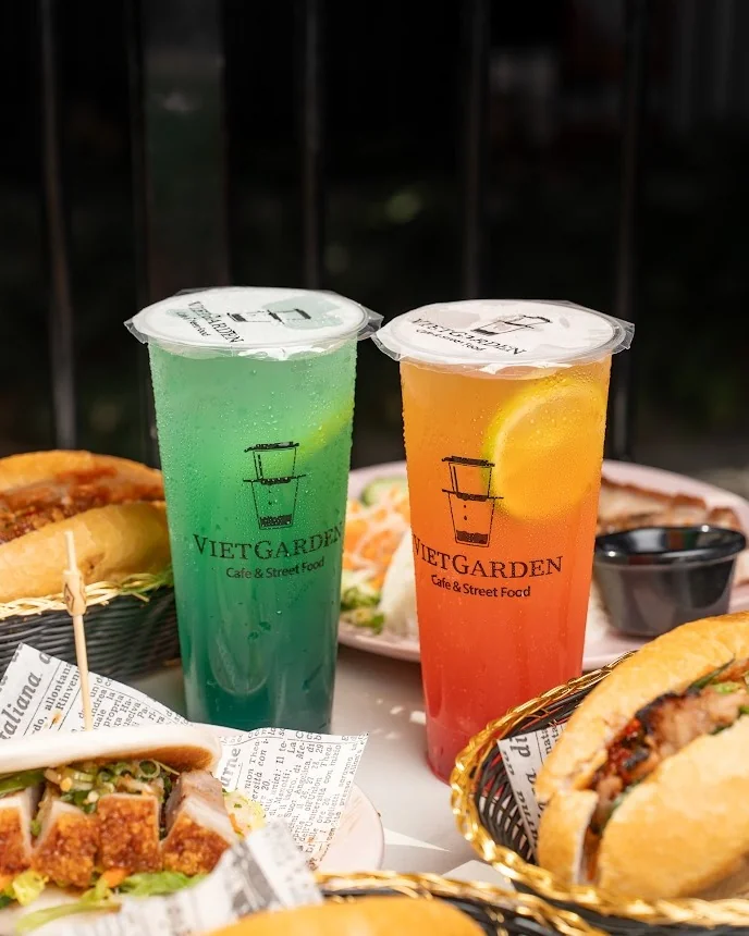 Iced drinks and banh mi at VietGarden Cafe Richlands Brisbane