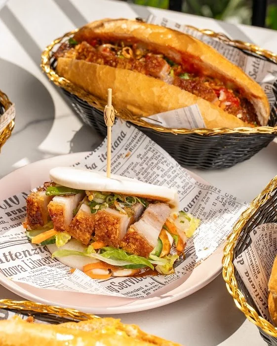 Roast pork bao bun and banh mi at VietGarden Cafe Richlands