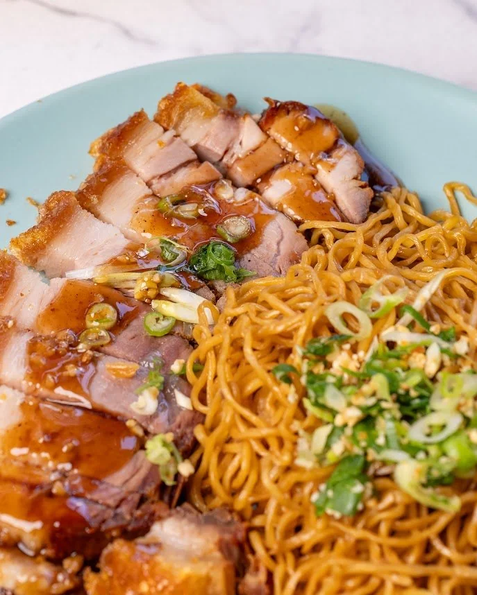 Roast pork xa xiu with egg noodles at VietGarden Cafe Richlands